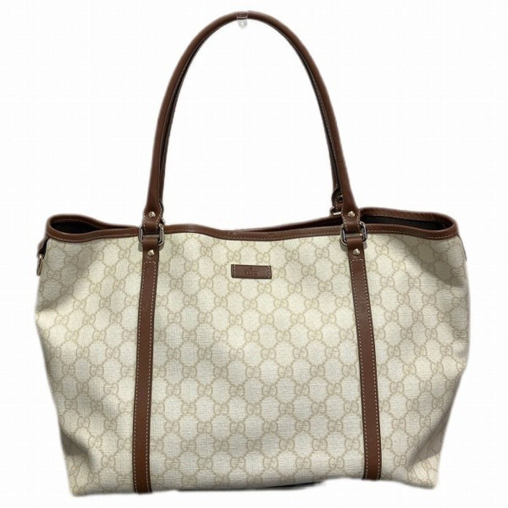 Gucci Beige and Brown Signature Tote